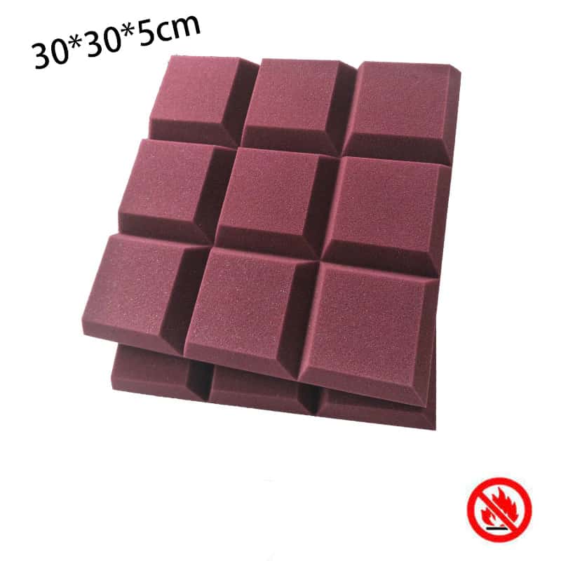 Newst Acoustic Foam Treatment Sound Proofing Burgundy Color Noise